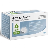 Accu-Fine Agulha para Caneta de Insulina 32g 0,23mmx4mm com 100