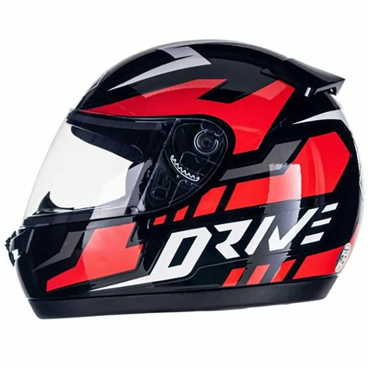 Capacete Moto Fechado Feminino Masculino Fly Drive Hg Battle Preto /  VermelhoFlyDrive Hg Battle Pt/Verm