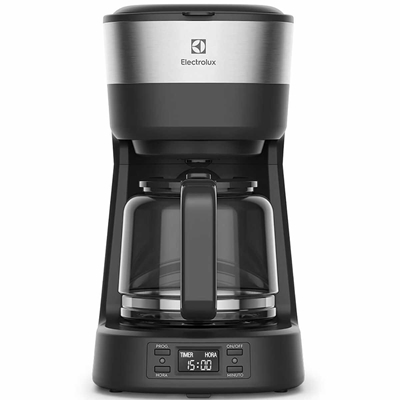 Cafeteira Electrolux Programável Com Timer Experience Preto e inox - ECM25