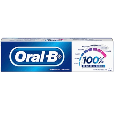 Creme Dental Oral-B com Flúor Refrescante 70g