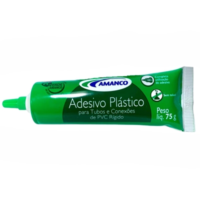 Adesivo Plástico Amanco Para Tubos e Conexões de PVC Rígido Bisnaga 75g (MP)