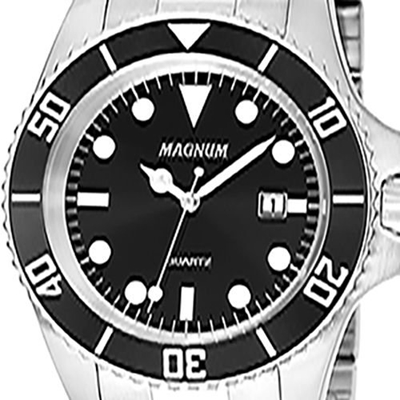 Relógio Masculino Magnum MA34781T Analógico Pulseira de Aço Prata