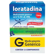 Loratadina 10mg 12 Comprimidos Ranbaxy Genérico