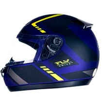 Capacete Fly Drive HG Elegance Azul E Amarelo Tamanho 58