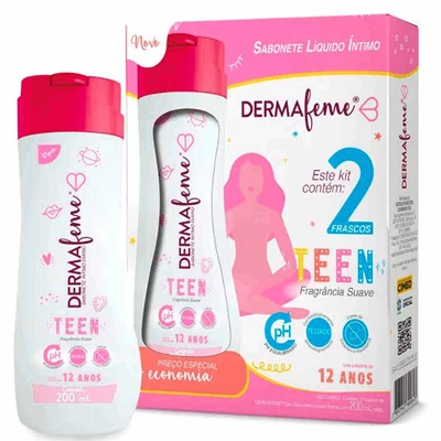 Kit Dermafeme Cimed Sabonete Líquido Íntimo Teen 200ml