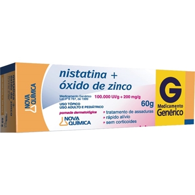 Nistatina+Oxido Zinco 100.000UI/G + 200mg/G Pomada Para Assaduras