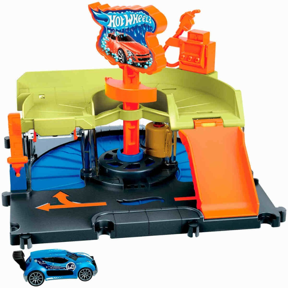 Pista hot wheels coloca na parede