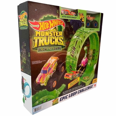 Hot Wheels Monster Trucks Glow in the Dark Circle Racing Set HBN02 Shop  Now