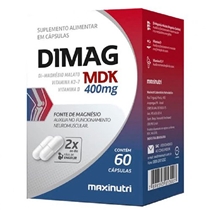 Dimag Maxinutri MDK Di-Malato de Magnésio 400g Com 60 Cápsulas