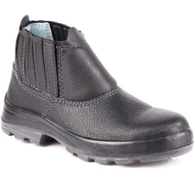 Bota Bracol Nº42 U-Safe De Couro Sem Cadarço Bico Plástico Preta (MP)