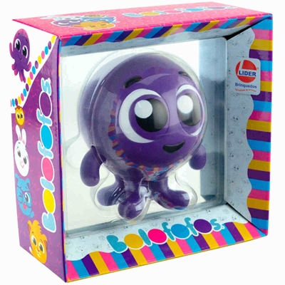 Lider Boneco Pow, Bolofofos, Líder, Vinil, 14 cm, Roxo