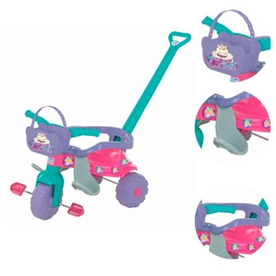 Triciclo Tico-Tico Dino Pink Motoca Infantil Magic Toys 2804