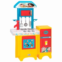 Cozinha Magic Toys Turma Da Mônica Sem Água Amarelo E Vermelho - 8078