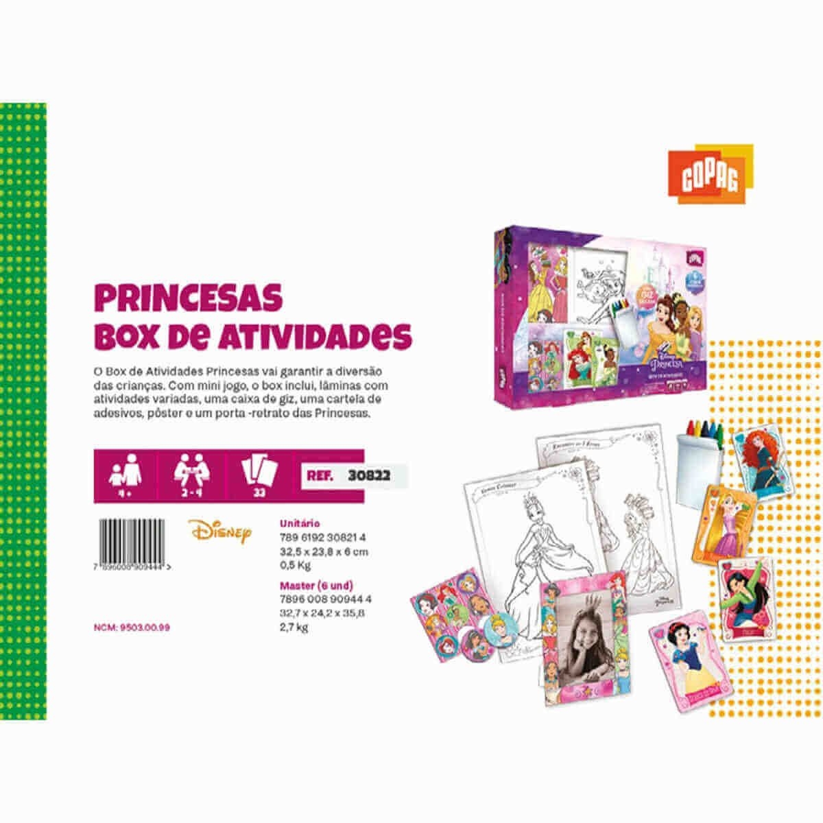Box De Atividades Personagem Disney Princesas - Copag
