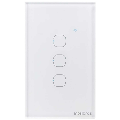 Interruptor Intelbras Smart Wi-Fi Touch 3 Teclas Branco EWS 1003