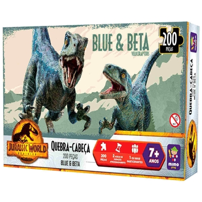 Quebra-Cabeça Mimo 200 Peças Jurassic World Dominion Blue & Beta - 2089