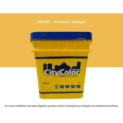 Tinta Acrílica Citycolor Econômica Fosca 15L Amarelo Manga (MP)