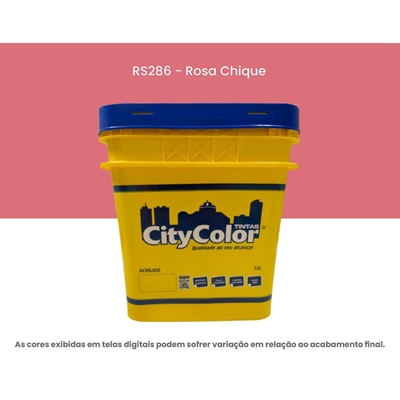 Tinta Acrílica Citycolor Econômica Fosca 15L Rosa Chique (MP)