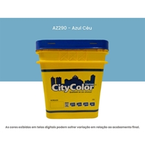 Tinta Acrílica Citycolor Econômica Fosca 15L Azul Céu (MP)
