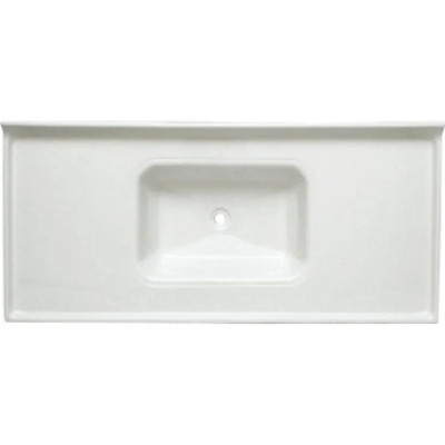 Pia Decoralita De Mármore Sintético 120x54 P124 Branco (MP)