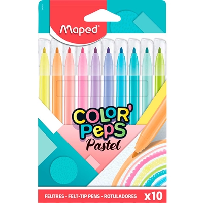 Caneta Maped Hidrografica Peps Pastel 10 Peças Tons Pastéis 845469