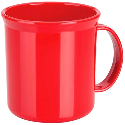 Caneca Escolar Ou Em Plástico 350ml Vermelha - D110VFM