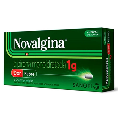 Novalgina 1G  20 Comprimidos  Sanofi-Aventis Referencia