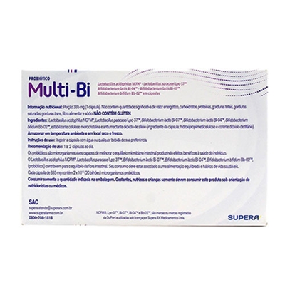 Multi-Bi 335mg 5 Cápsulas Supera Outros | Bemol Farma