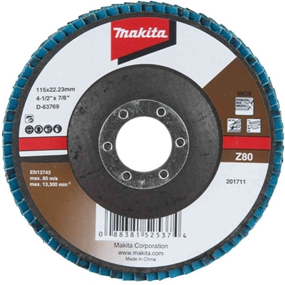 Disco De Lixa Makita Flap Grao Z80 115 Mm D-63769 (MP)