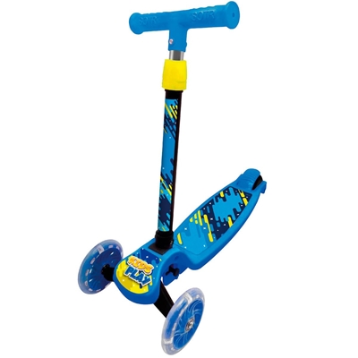 Patinete Kids Play TriWheel Aventura Rodas Dianteiras Com Led Azul - 89945