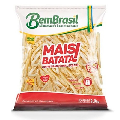 Batata Congelada Bem Brasil Mais Batata Palito Tradicional 2kg