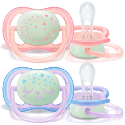 Chupeta Avent Ultra Air Dupla Rosa Flourescente 0-6 Meses