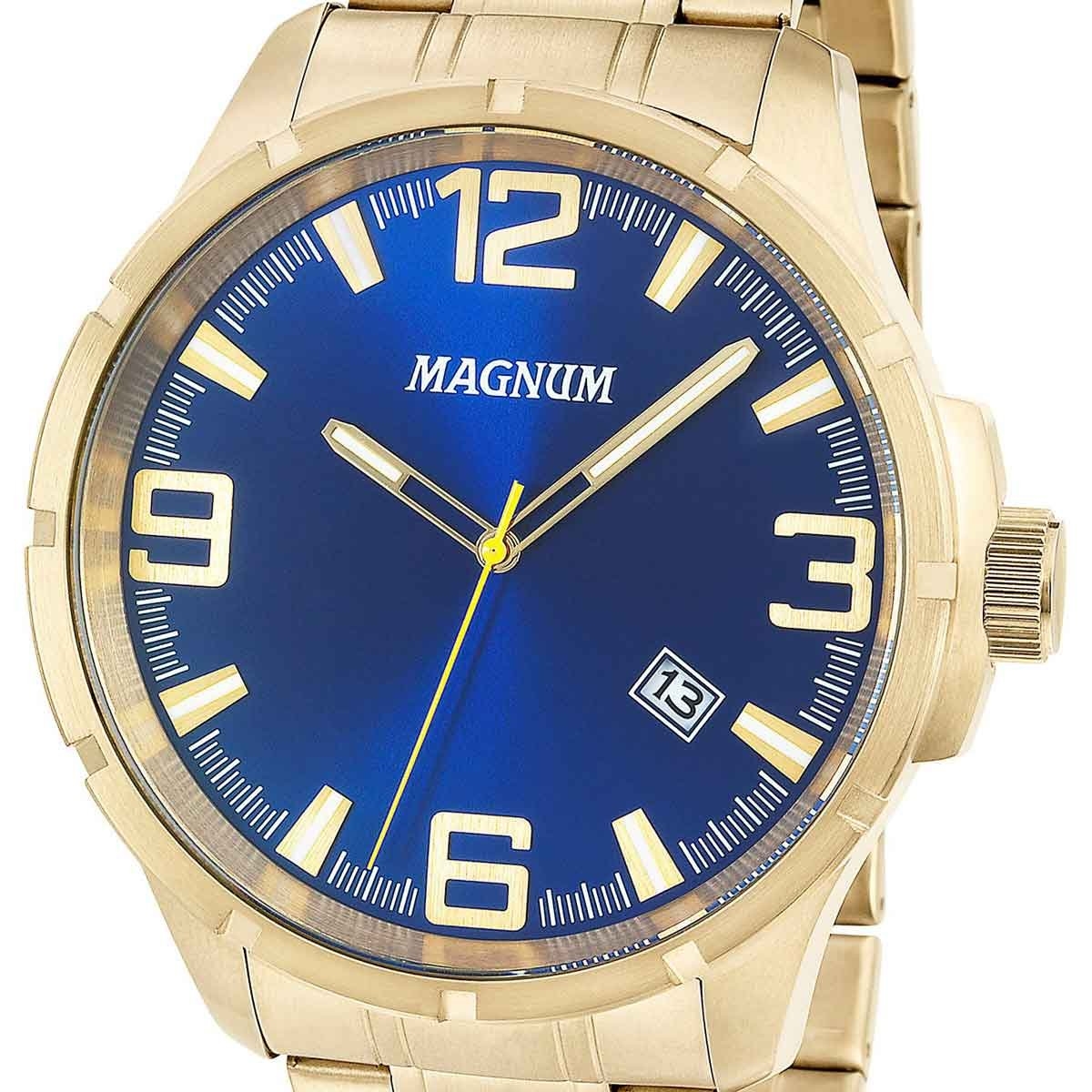 Relógio Masculino Magnum Dourado Cronógrafo - MSTIME RELÓGIOS