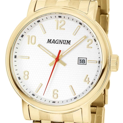 Relógio Magnum Masculino Dourado Analógico MA34585U Magnum