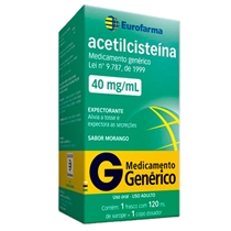 Acetilcisteína 40mg/mL Xarope 120mL   Eurofarma Genérico