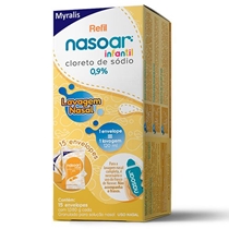 Nasoar Infantil 0,9% Solução Nasal  Refil 15 Envelopes Myralis