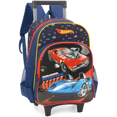 Mochila Carrinho Azul e Preto Kids Video Game