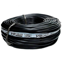 Cabo Elétrico PP Top Cables 300/500V 2x2,5mm 50 metros Preto (MP)