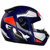 Capacete Fly Drive HG Stunt Azul E Vermelho 58