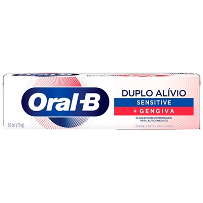 Creme Dental Oral-B Duplo Alívio Sensitive Gengiva 70g