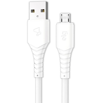 Cabo Micro USB Emborrachado 1,2M Branco ELG