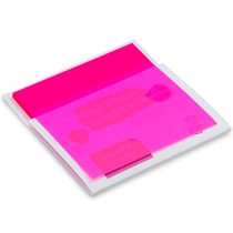 Bloco Adesivo Maxprint Clearnote Neon Transparente 76x76mm Rosa 744905