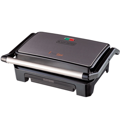 Grill Prensa Black+Decker Articulado 800W Inox G1200