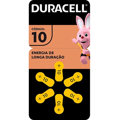 Pilha Alcalina Para Aparelho Auditivo COD10 Duracell 6 Unidades