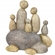Estátua Noritex Família De Pedra Dourado E Prata 437-429445