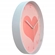 Relógio De Parede Noritex Coração Rosa 423-210648