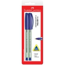 Caneta Esferográfica Faber-Castell Trilux 035 Fine Azul 2 Unidades