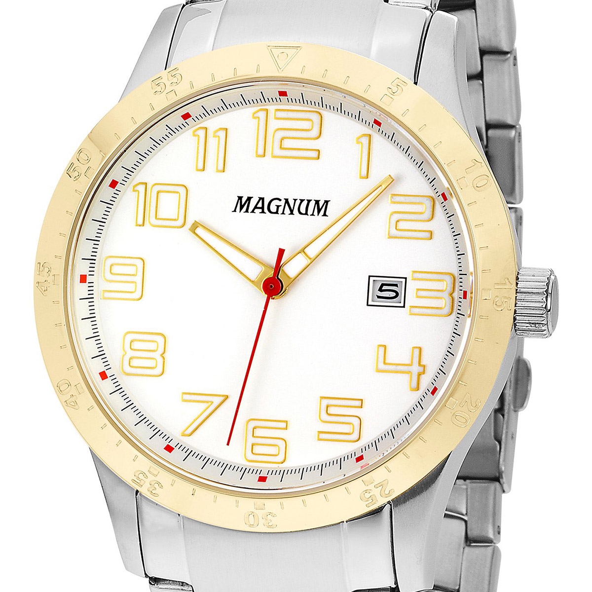 Relógio Magnum Masculino Chumbo- MA32541W - Prata