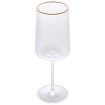 Taça De Vinho Lyor Martelado Petra 500ml Transparente 2847