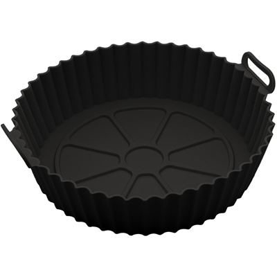 Forma Lyor De Silicone Para Air Fryer Redonda Preto 4889